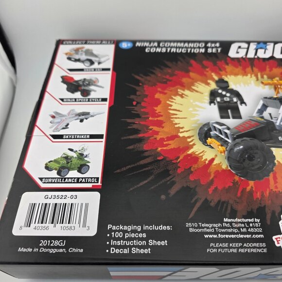 2020 Forever Clever G.I. Joe: Ninja Commando 4x4 100 Pieces Construction Set NEW - Picture 5 of 7